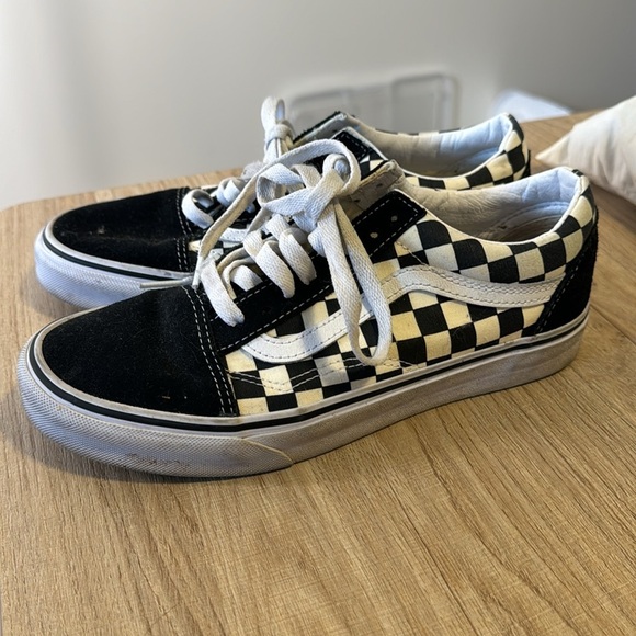 Vans Off the Wall Classic Canvas Casual Checker Skater Sneakers Men 6.5 Women 8 - Picture 2 of 6